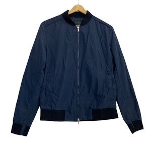Theory Men's Brant Burrow Bomber Jacket Navy Blue